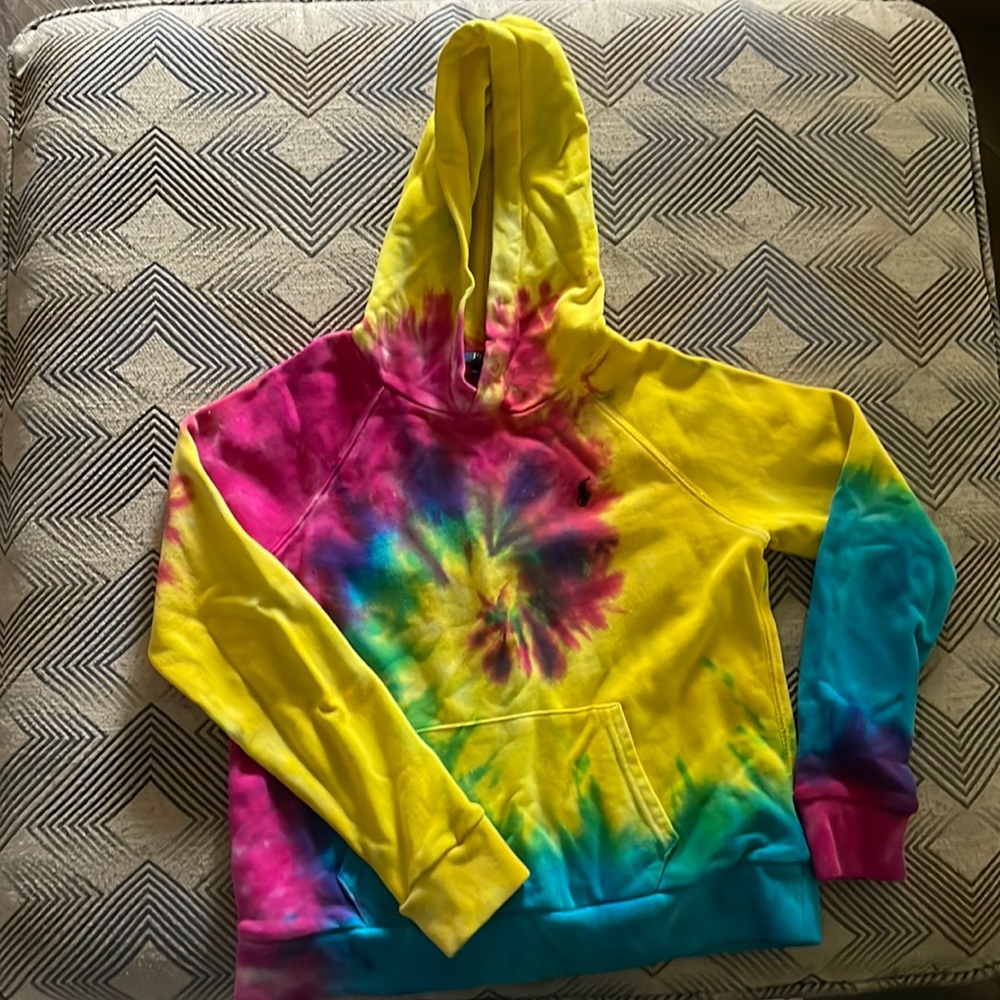 Tie-dye Polo Ralph Lauren hoodie. Size Large (12/14)